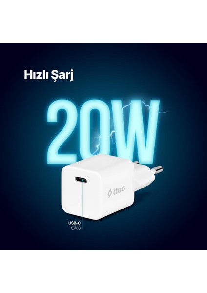 Süper Şarj Akım Korumalı Pd/qc Pd Girişli 20W Şarj Başlığı Iphone 15 Pro Max Şarj Başlığı Şarj