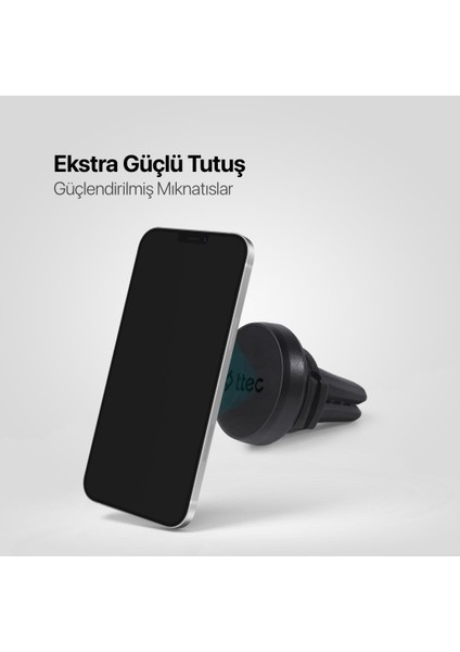 Kablo Yerli Ultra Mıknatıs Havalandırma Araç Içi Telefon Tutucu Yatay Dikey Kullanım