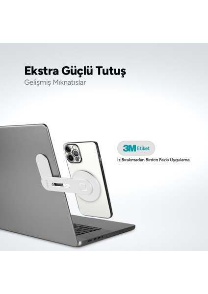 3m Yapışkanlı Magsafe Laptop Telefon Tutucu Araç Ekran Arkası Telefon Tutucu Monitör Tutucu