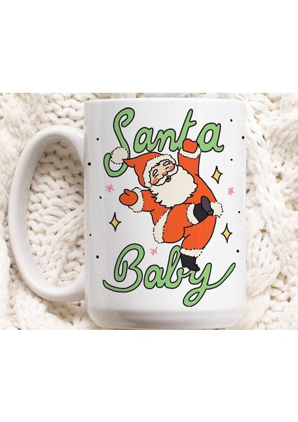 Noel Noel Baba Kupa, Retro Noel Kupa, Sıcak Çikolata Kupa, Noel Arifesi K,ingilizce Kupa