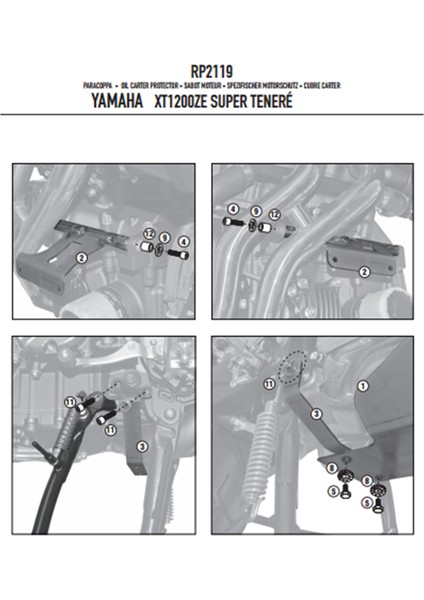 RP2119 Yamaha XT 1200ZE - XT 1200Z Super Tenere (10-20) Karter Koruma