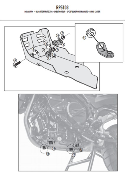 RP5103 Bmw F650GS - F800GS (08-17) - F700GS (13-17) - F800GS ADV. (13-18) Karter Koruma