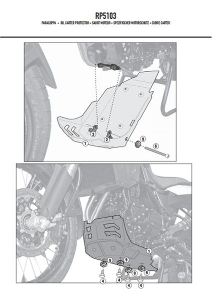 RP5103 Bmw F650GS - F800GS (08-17) - F700GS (13-17) - F800GS ADV. (13-18) Karter Koruma