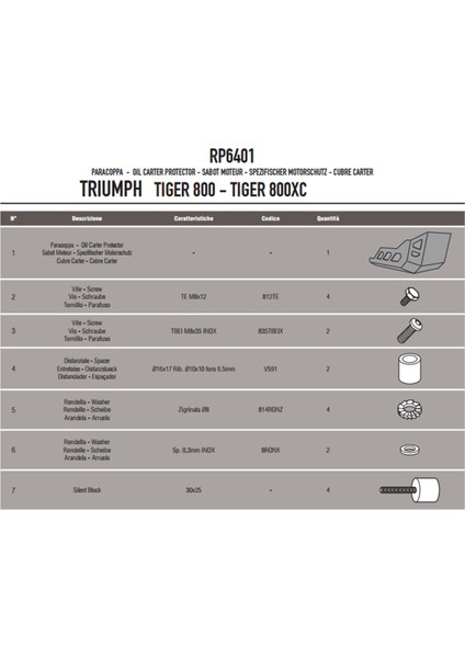 RP6401 Triumph Tiger 800 - Tiger 800 XC (11-16) Karter Koruma fiyatları