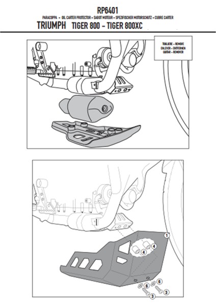 RP6401 Triumph Tiger 800 - Tiger 800 XC (11-16) Karter Koruma modelleri