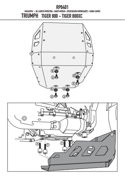 RP6401 Triumph Tiger 800 - Tiger 800 XC (11-16) Karter Koruma fırsatları