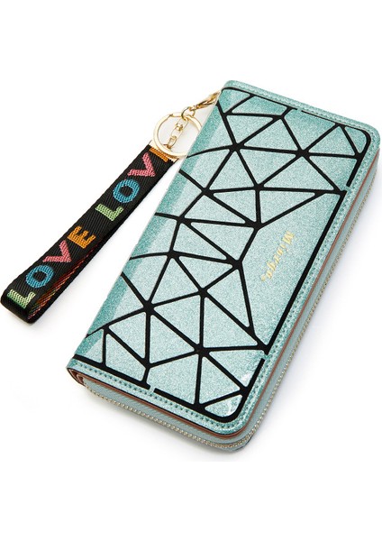 Geometrik Desen Uzun Clutch Cüzdan (Yurt Dışından)