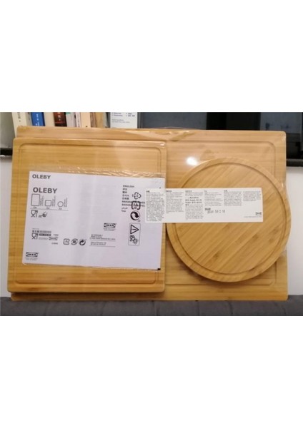 Oleby 3'lü Kesme Tahtası Panosu 3 Parça Bambu modelleri