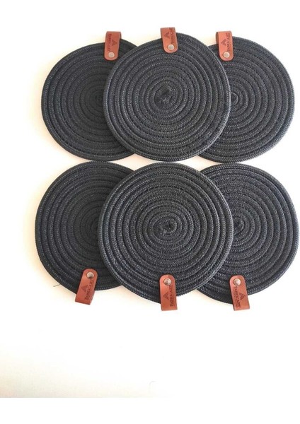 Dekoratif Salyangoz Jüt Dokuma Bardak Altlığı