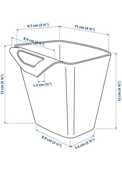 Sunnersta Renk Seçenekli Kutu, Askılı Kaşıklık 12X11 cm