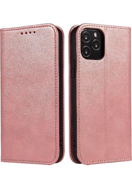 Iphone 14 Için Pro Max Deri Folio Flip Case Manyetik Karbon Fiber Telefon Kılıfı (Yurt Dışından)