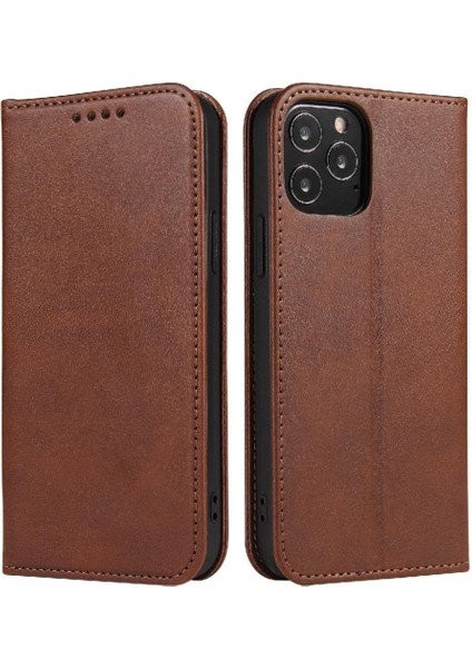 Iphone 14 Için Artı Manyetik Karbon Fiber Deri Folio Flip Case Tam Telefon Kılıfı (Yurt Dışından)