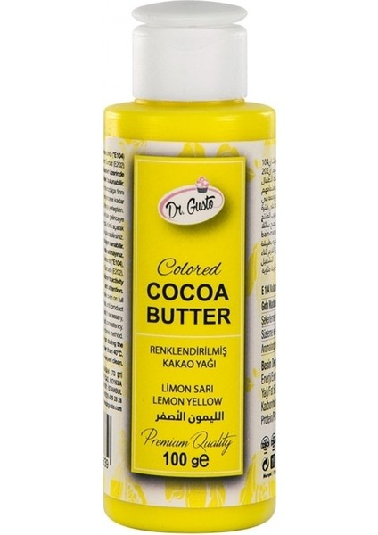 Renklendirilmiş Kakao Yağı Limon Sarı 100 gr