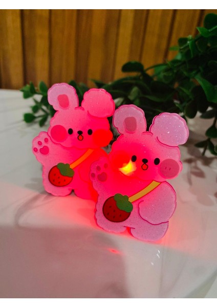 LED Işıklı 2 Adet Yeni Kore Model Klips Toka bayram 23 nisan