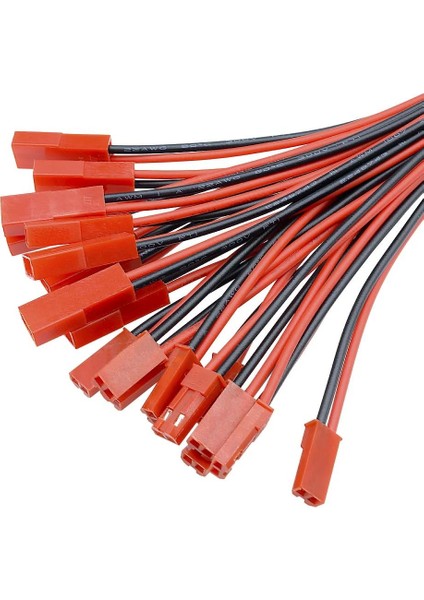 10 Adet Jst 2p Erkek ve Dişi Konnektör Kablo Takımı (10 Cm)