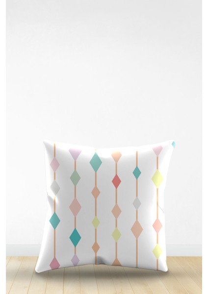 Çift Tarafı Dijital Baskılı Dekoratif Suni Deri Kırlent Kılıfı