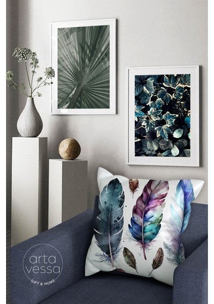 Çift Tarafı Dijital Baskılı Dekoratif Suni Deri Kırlent Kılıfı fiyatları