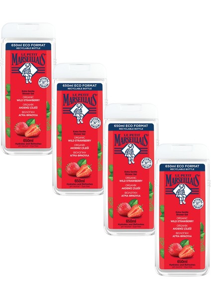 Akdeniz Çileği Banyo ve Duş Jeli Avantajlı Paket 650 ml X4 fiyatları