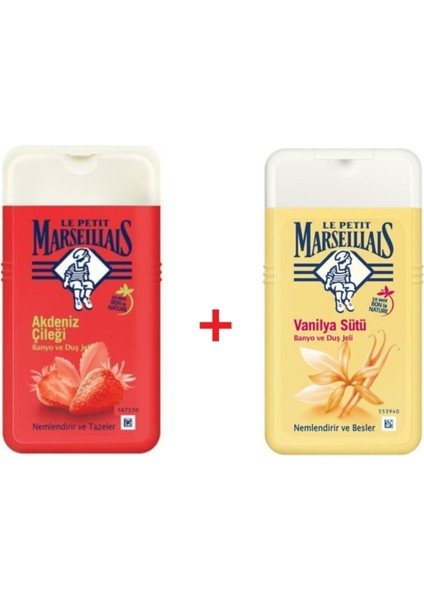 Akdeniz Çileği 250 Ml+ Vanilya Sütü 250 ml Duş Jeli