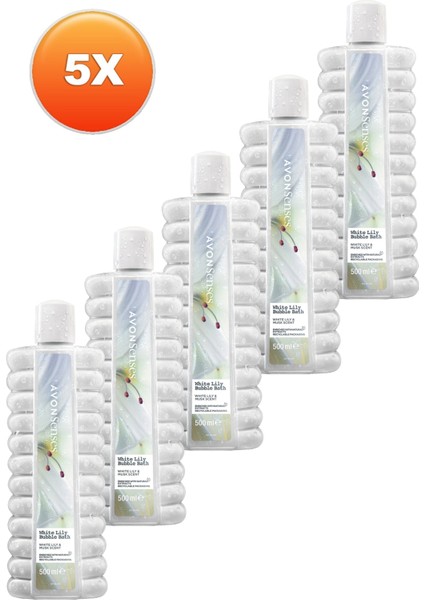 White Lily Zambak Banyo Köpüğü 500 Ml. Beşli Set