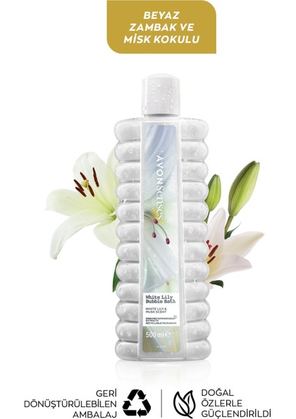 White Lily Zambak Banyo Köpüğü 500 Ml. Beşli Set