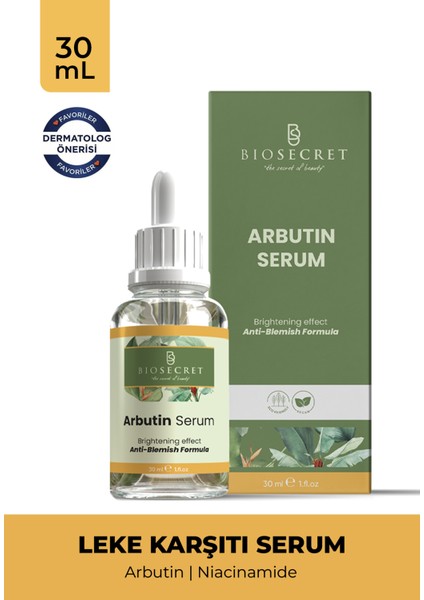 Arbutin Serum 30 ML BIO23 Leke Gidermeye Yardımcı, Cilt Tonu Eşitleyici Cilt Bakım Serumu