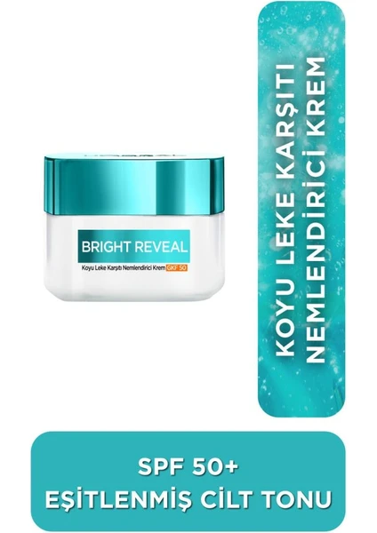 L'Oréal Paris L'oreal Paris Bright Reveal Koyu Leke Karşıtı, Cilt Tonu Eşitleyici Spf50 Nemlendirici Krem Niasinamid 50ml