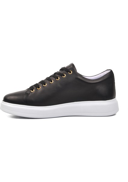 Jukov 102 22095 Siyah-Beyaz Deri Erkek Sneaker
