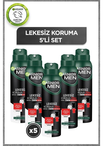 5'li Men Lekesiz Koruma Aerosol Seti