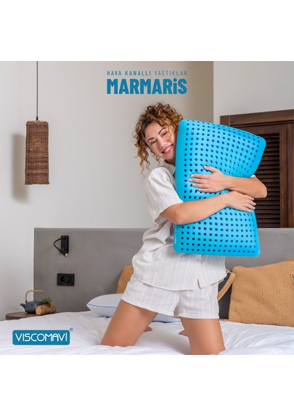 Ortopedik Visco Yastık (Marmaris Hava Kanallı Klasik Visco Yastık 60X40X15 Cm)