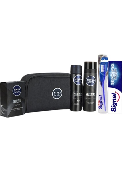 Kişisel Bakım Çantalı Erkek Bakım Seti + Signal Diş Macunu 75 Ml + Diş Fırçası fiyatları