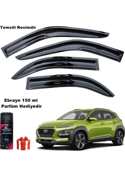 Hyundai Kona Mügen Cam Rüzgarlığı 2017 Sonrası 4 Lü Takım Koku Hediyeli