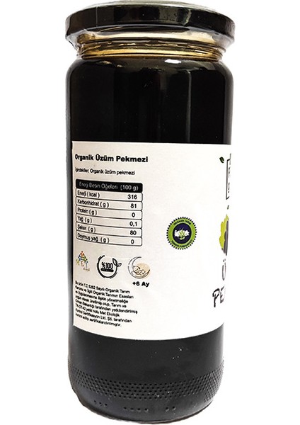 Organic Üzüm Pekmezi 600 G fiyatları