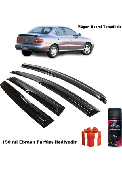 Hyundai Elantra Mügen Cam Rüzgarlığı 1996 - 2001 Arası 4 Lü Takım Koku Hediyeli