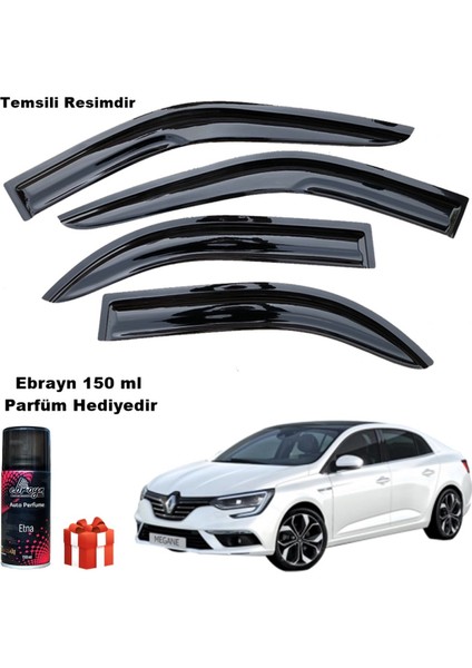 Renault Megane 4 Mügen Cam Rüzgarlığı Sedan 2016 Sonrası 4 Lü Takım Koku Hediyeli