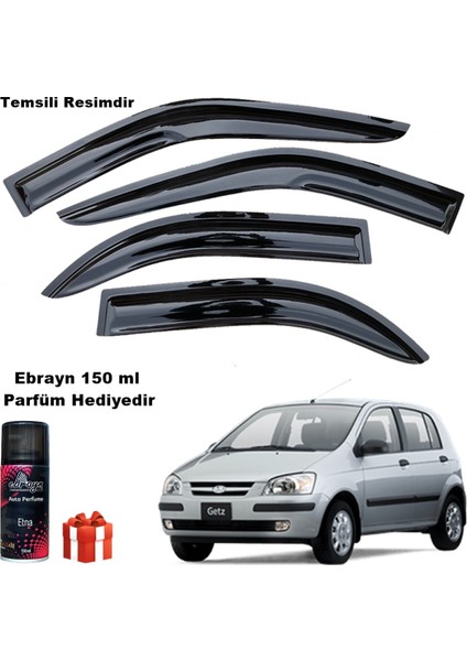 Hyundai Getz Mügen Cam Rüzgarlığı 2002-2011 Arası 4 Lü Takım Koku Hediyeli