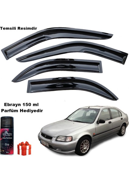 Honda Euro Civic Mügen Cam Rüzgarlığı Sedan 1996-2001 Arası 4 Lü Takım Koku Hediyeli