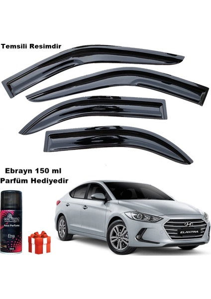 Hyundai Elantra Mügen Cam Rüzgarlığı 2016-2020 Arası 4 Lü Takım Koku Hediyeli