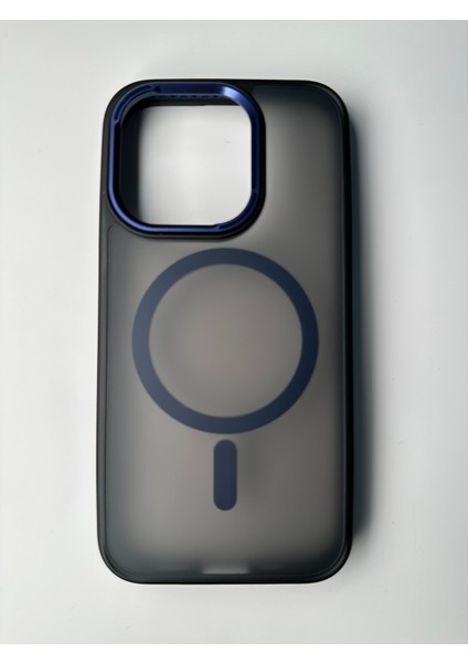 Apple iPhone 15 Serisi Magsafe Uyumlu Metal Frame Sert Silikon Kılıf