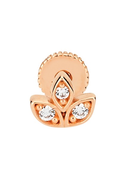Rose Altın Lotus Çiçek Helix Piercing
