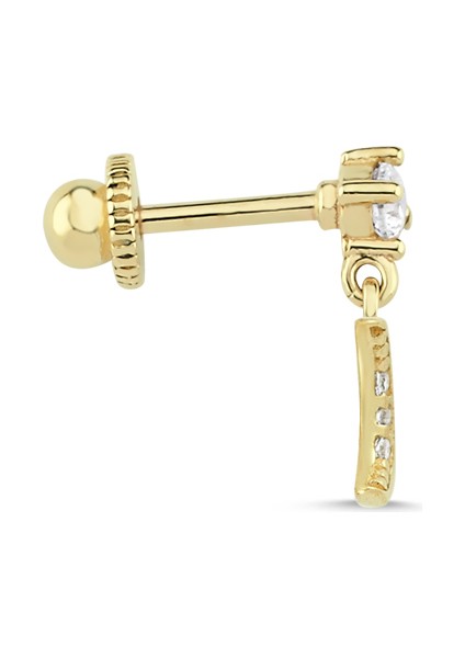 Altın Tektaş Hilal Helix Piercing fiyatları