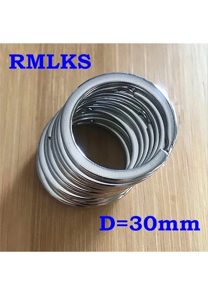 D-30MM Lot Anahtarlık Metal Gümüş Nikel Bölünmüş Anahtarlık Anahtarlık Konnektörler Paslanmaz Çelik (Yurt Dışından)