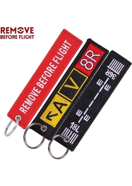 Gri 3pcslot Uçuş Öncesi Kaldır Nakış Mektubu Motosikletler Anahtarlık ve Ceket Mühendisi Havacılık Hediyeleri Etiketi Bagaj Chaveiro De (Yurt Dışından)