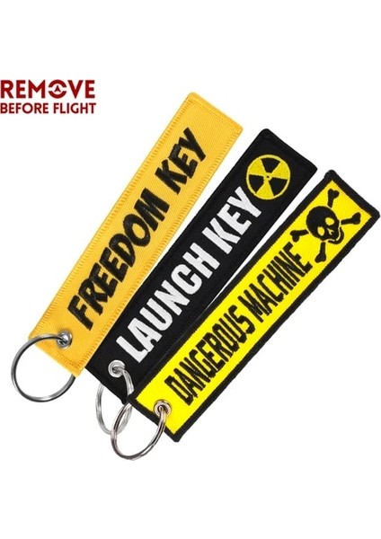 Sarı 3pcslot Uçuş Öncesi Kaldır Nakış Mektubu Motosikletler Anahtarlık ve Ceket Mühendisi Havacılık Hediyeleri Etiketi Bagaj Chaveiro De (Yurt Dışından)
