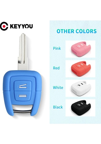 Beyaz Keyyou 2 Düğmeler Silikon Anahtar Kutu Opel Astra Zafira Frontera Omega Vectra Signum Tigra Fob Kabuk Tutucu Koruyucu Kapak (Yurt Dışından) fiyatları