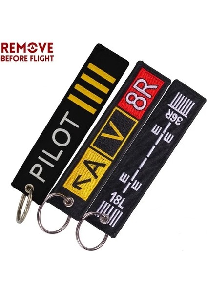 Gümüş Rengi 3pcslot Uçuş Öncesi Kaldır Nakış Mektubu Motosikletler Anahtarlık ve Ceket Mühendisi Havacılık Hediyeleri Etiketi Bagaj Chaveiro De (Yurt Dışından)