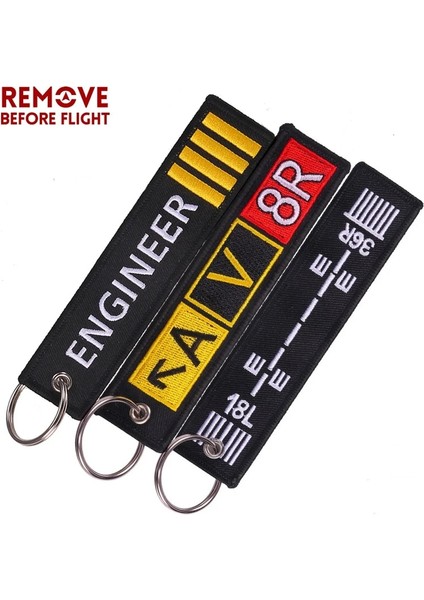 Gümüş Rengi 3pcslot Uçuş Öncesi Kaldır Nakış Mektubu Motosikletler Anahtarlık ve Ceket Mühendisi Havacılık Hediyeleri Etiketi Bagaj Chaveiro De (Yurt Dışından) fiyatları