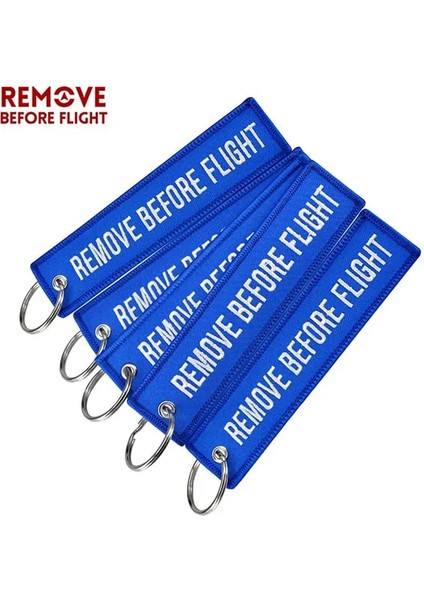Mavi 5 Adet Uçuş Öncesi Kaldır Araba Anahtarlık Kırmızı Nakış Havacılık Hediyeler Anahtarlık Anahtar Etiketi Tutucu Motosikletler Için Anahtarlık Chaveiro (Yurt Dışından)