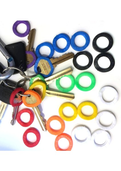 Rastgele 32 Adet Adet Etiketler Elastik Anahtar Tanımlama Kapağı Anahtar Kapağı Tanımlayıcı Yuvarlak Bisiklet Motosiklet Anahtarlıkları Araba Silikonu Için (Yurt Dışından) fiyatları