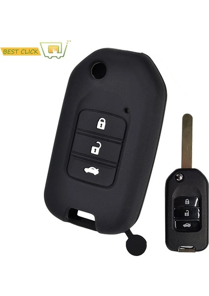 Silikon Flip Anahtar Kılıfı Honda Civic Cr-V Hr-V Accord Jade Crider Odyssey Anahtarsız Fob Shell Cilt Tutucu (Yurt Dışından)